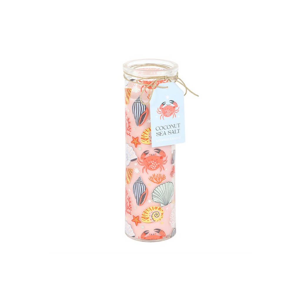 Pastel Shell Print Coconut & Sea Salt Tube Candle