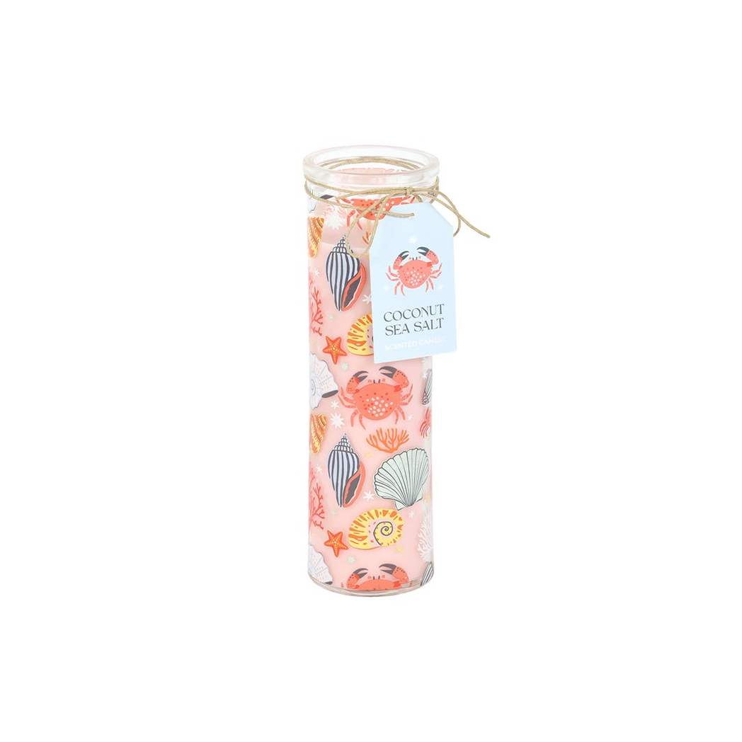 Pastel Shell Print Coconut & Sea Salt Tube Candle