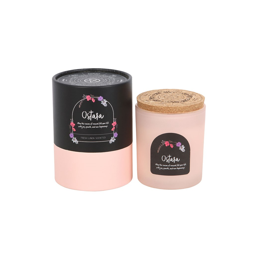 Ostara Fresh Linen Wheel of the Year Candle