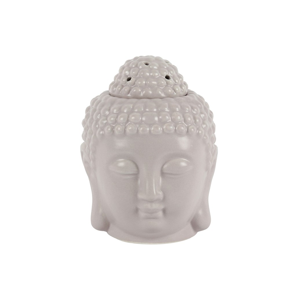 Small Grey Buddha Head Oil Burner