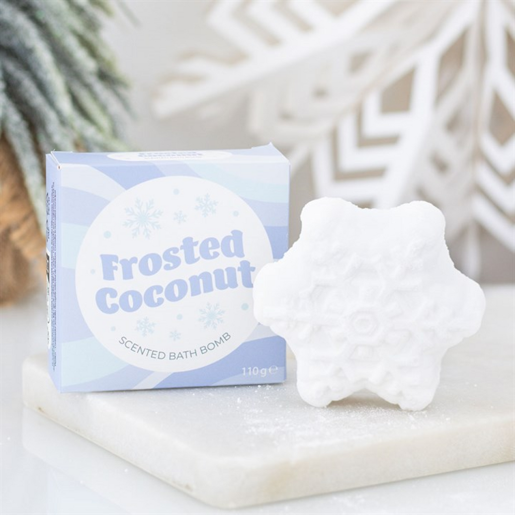 Frosted Coconut Snowflake Bath Bomb