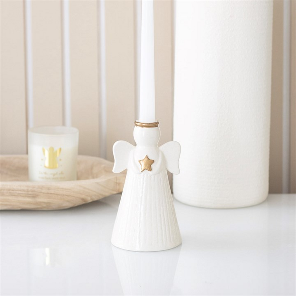 Star Angel Taper Candle Holder