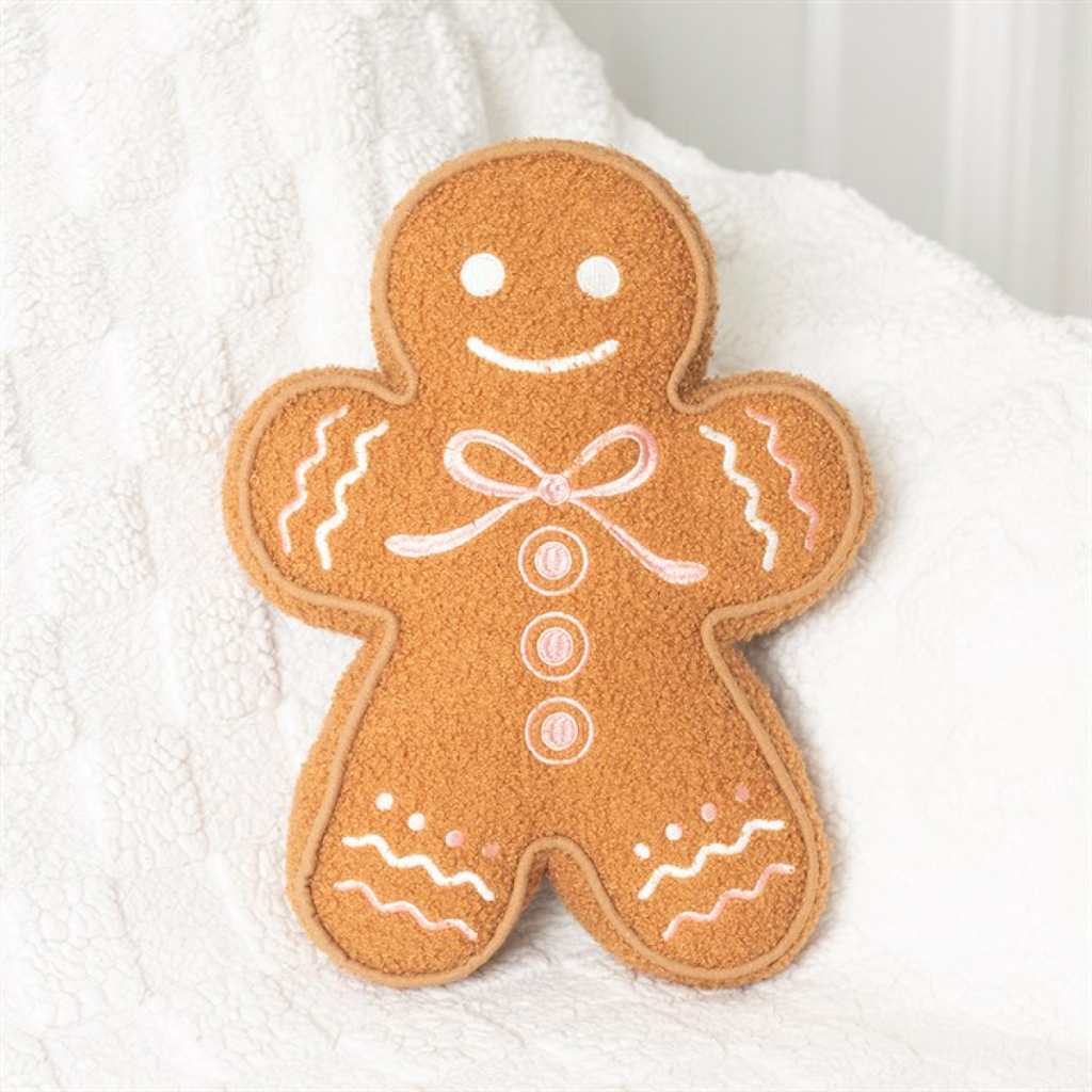 Sugarplum Bakery Gingerbread Man Boucle Cushion