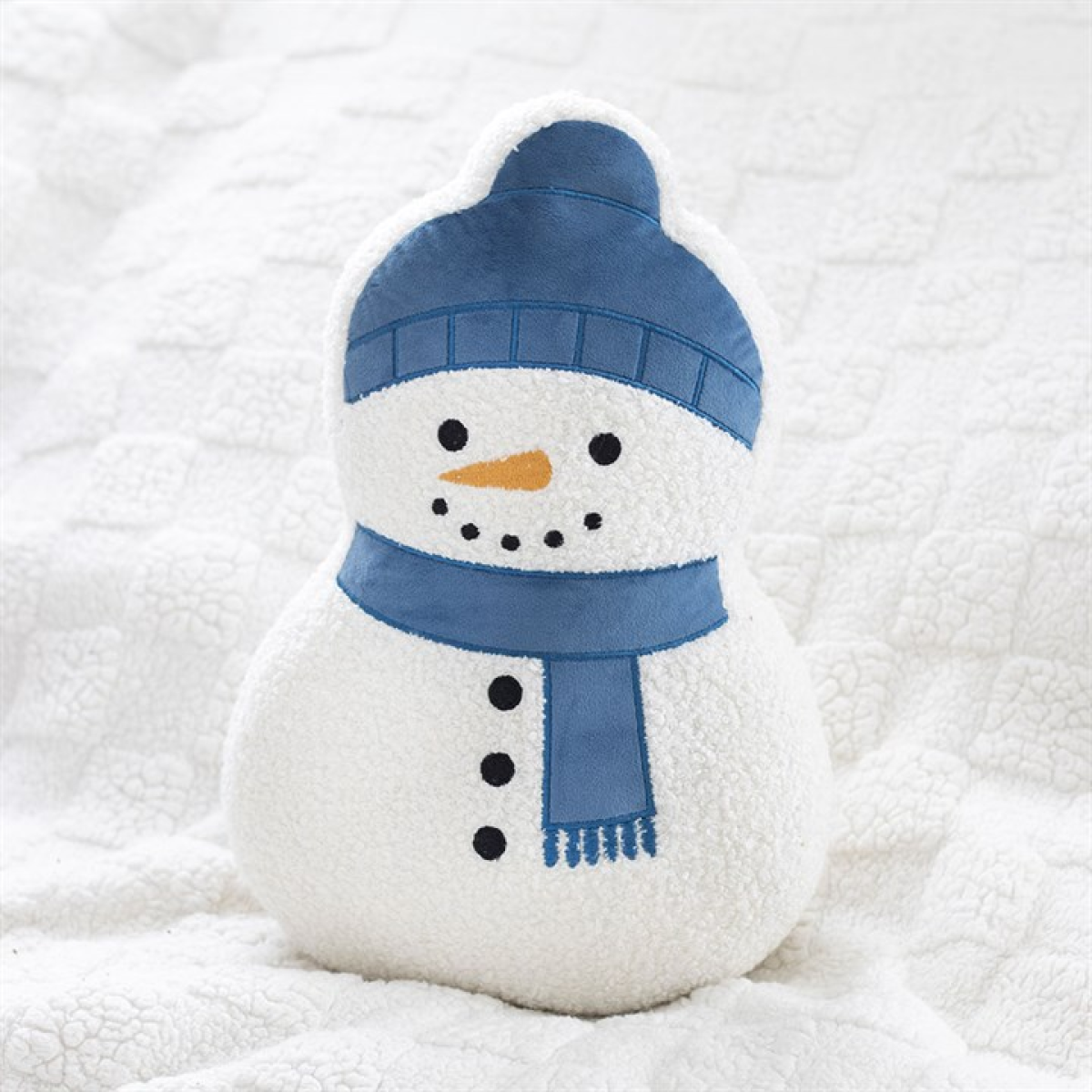 Snowman Shaped Boucle Cushion
