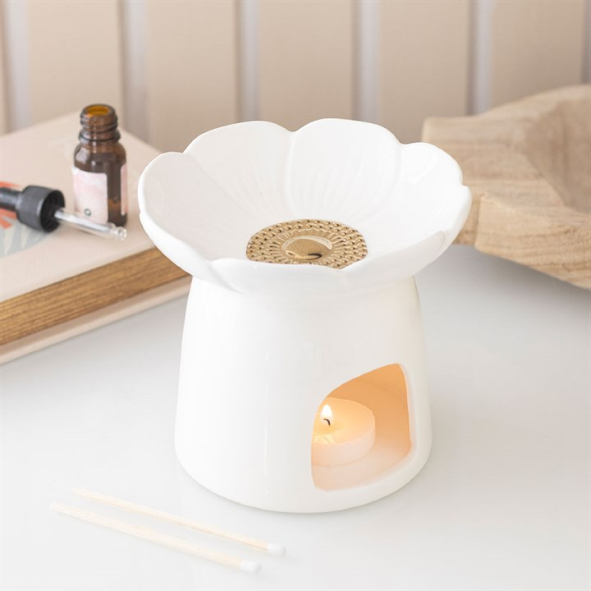 Peony Oil Burner and Wax Warmer