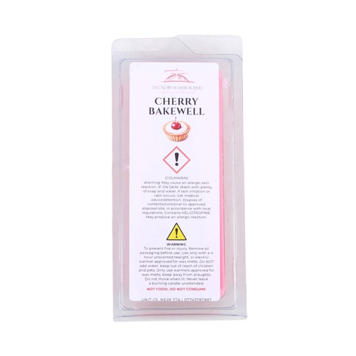 Cherry Bakewell 50g Wax Melt Snap Bar