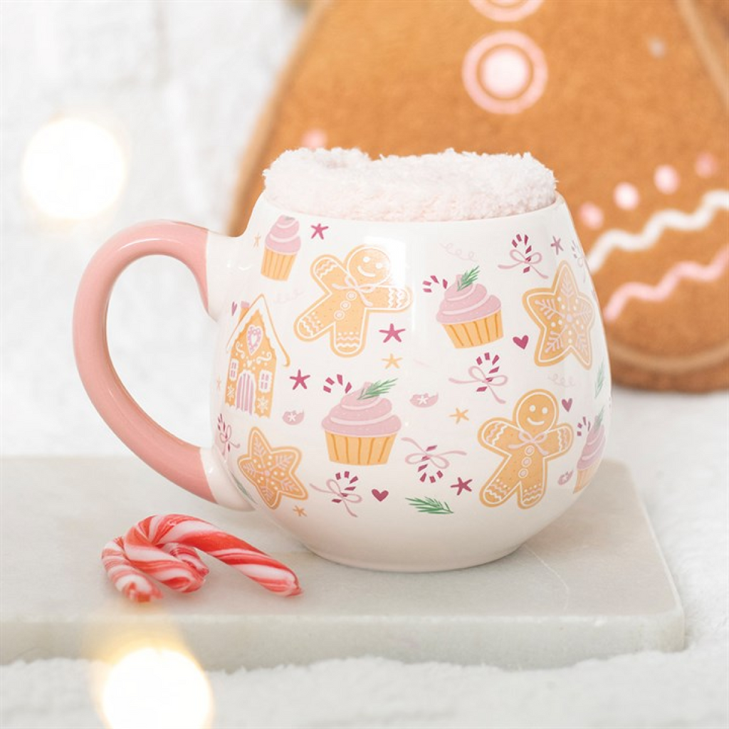 Sugarplum Bakery Print Mug and Socks Set