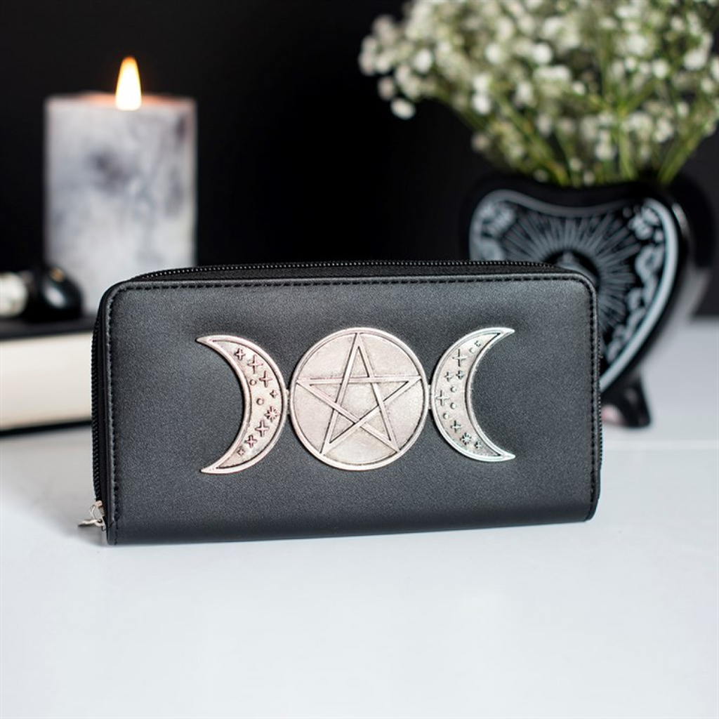 Triple Moon Zippered Wallet