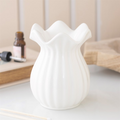 White Pleated Flare Oil Burner