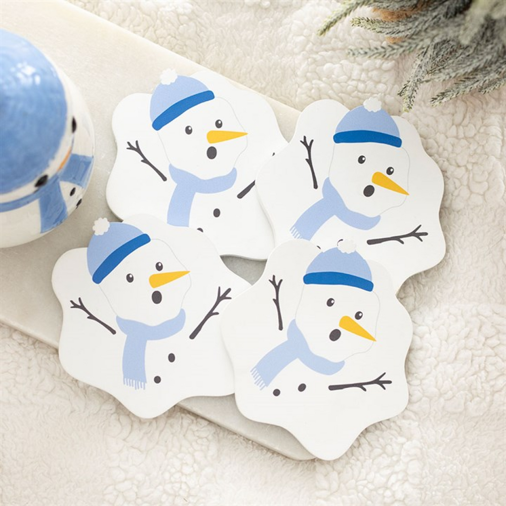 Melting Snowman Coaster Set